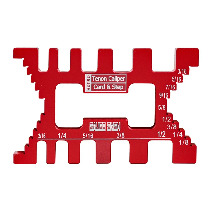 AB68 Aluminum Dovetail Jig Precision Tenon Gaps Gauge Woodworking Tenon Caliper Table Saw Depth Gauge Height Measuring