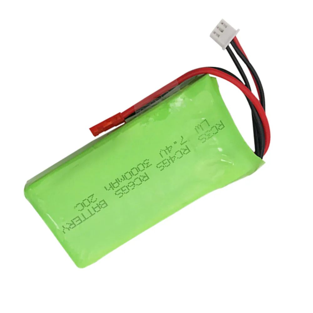 7.4V 3000mah 2S 20C Lipo Battery JST Plug For Radiolink RC3S RC4GS RC6GS Transmitter Li-Polymer 7.4 v 3000mAh lipo Battery 1pcs