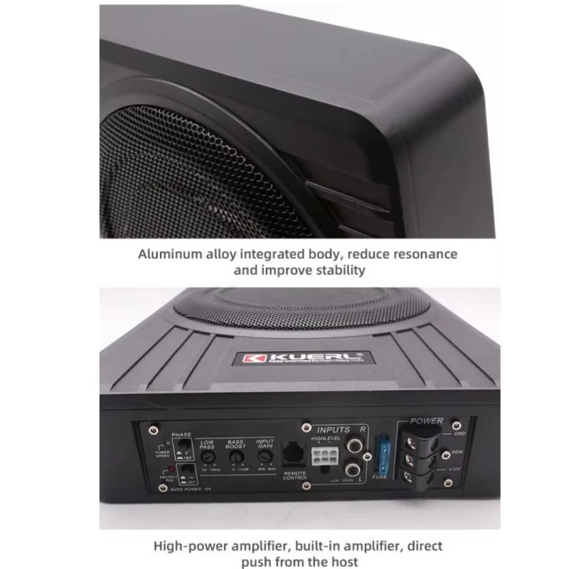 omatologiczny subwoofer samochodowy o dużej mocy 600 Вт, 10-дюймовый ультратонкий динамик с чистыми басами, 12 В, модификация звука под сиденьем