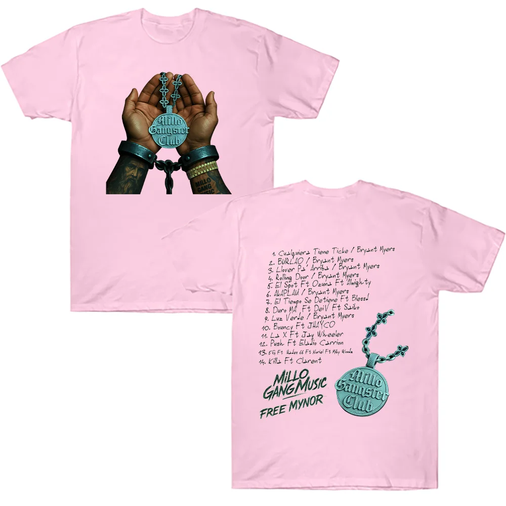 Bryant Myers Millo Gangster Club 2025 T-Shirt Rapper Bryant Myers Grafik-T-Shirt für Männer und Frauen, Retro-Top aus hochwertiger, atmungsaktiver Baumwolle – Detail 10