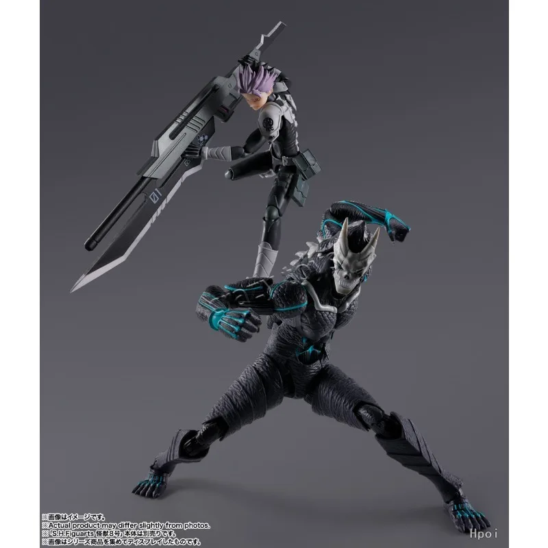 Figura de Acción Articulada SHF Narumi Gen 145mm Kaiju No.8 de PVC y ABS, Juguete Coleccionable Bandai Spirits con Cabello y Piezas Faciales Reemplazables