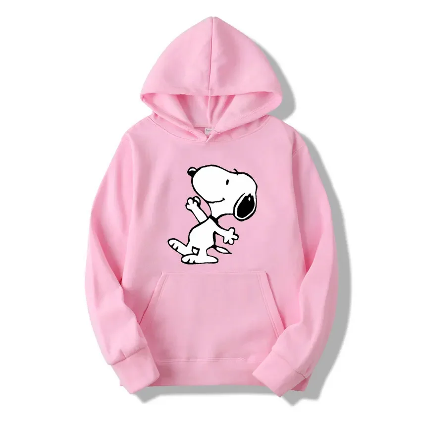 Snoopy Cartoon Anime damska bluza z kapturem wiosna jesień Casual męska bluza 2024 nowych moda para swetry oversize topy