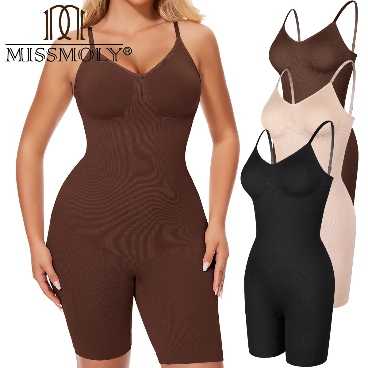 

Miss Moly Shapewear Bodysuits Womens Tummy Control Full Body Shaper Thigh Slimmer Shorts Corset Slimming Underwear Fajas