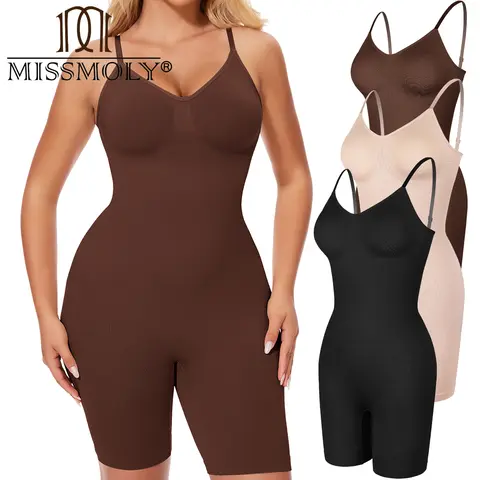 Miss Moly Shapewear Bodysuits Womens Tummy Control Full Body Shaper Thigh Slimmer Shorts Corset Slimming Underwear Fajas