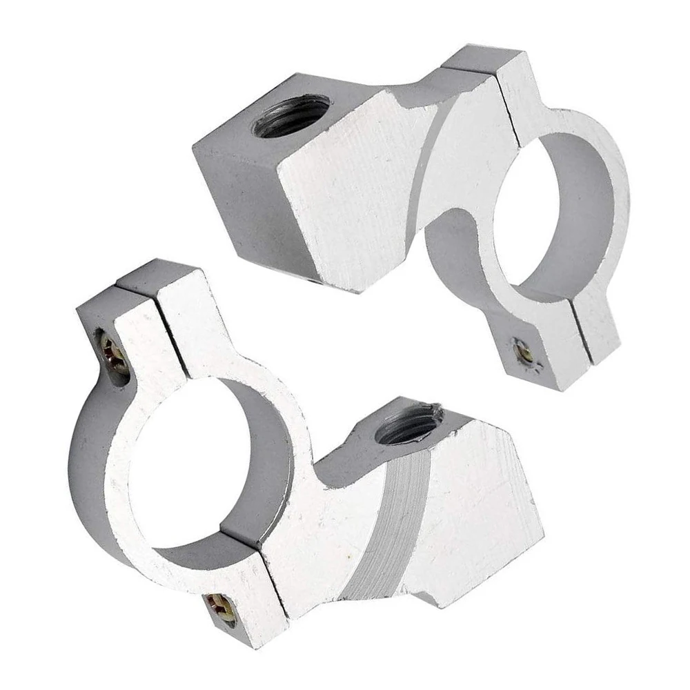 

2Pcs Mirror Mounts Fit for handlebars with 21mm to 22mm diameter Silver