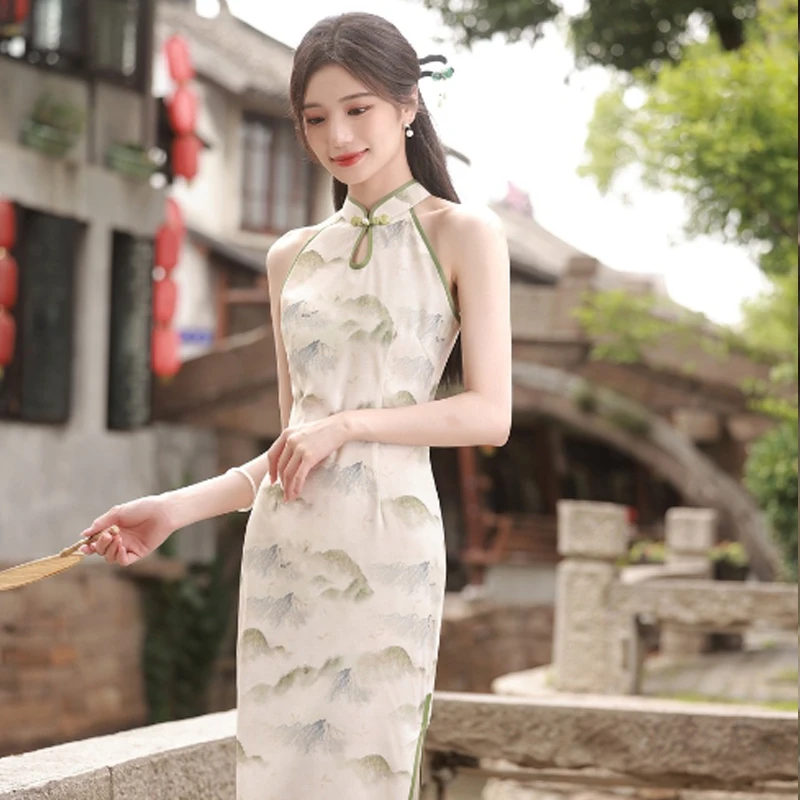 Elegant New Brocade Satin Long Fork Cheongsam Chinese Classic Women's Qipao Short Sleeve Sexy Wedding Evening Party Dress 4XL