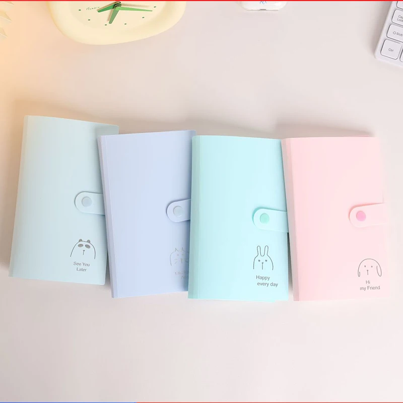

Transparent Mini Album Large Capacity Button Photo Card Business Card Album Favorite Album Flipchart Storage Book