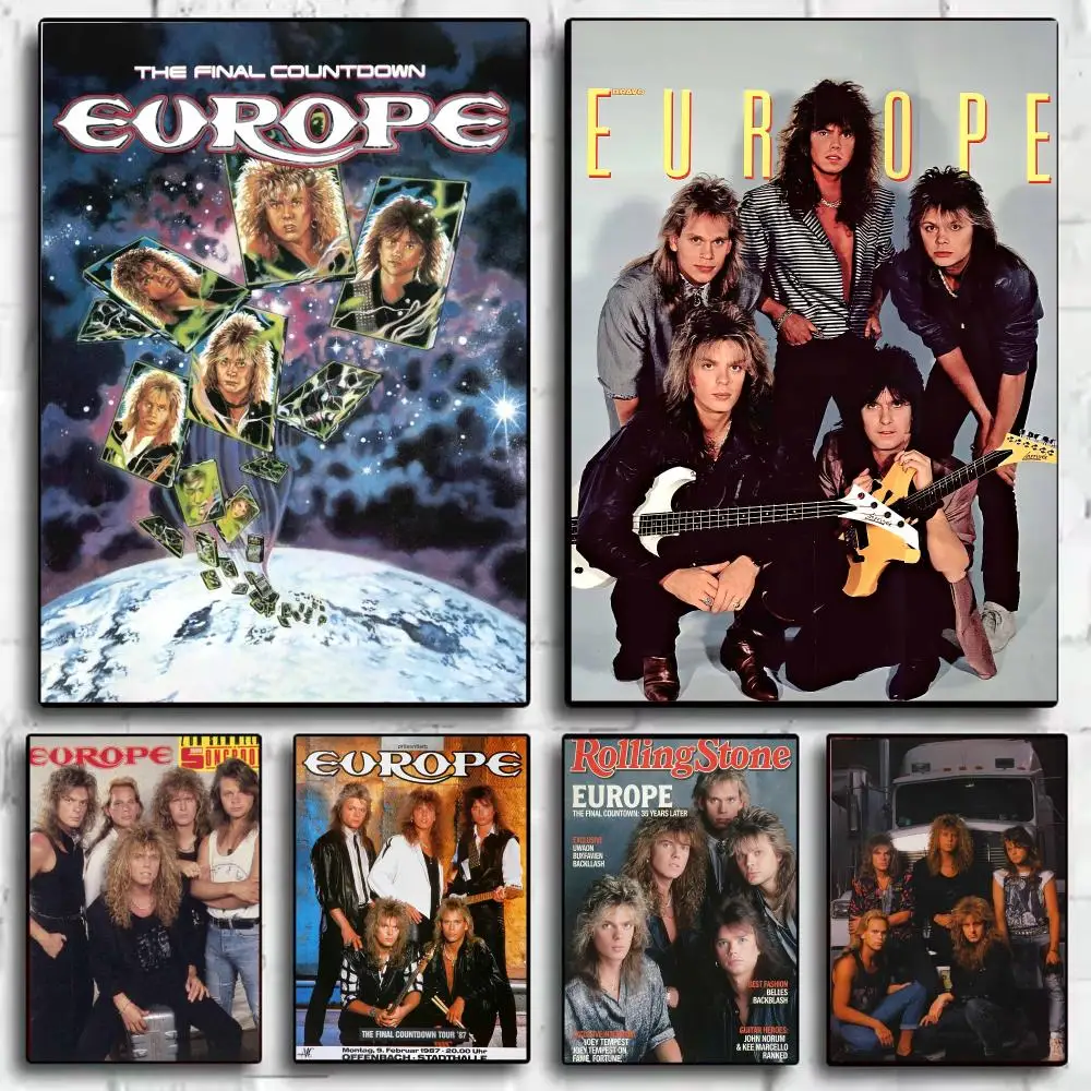 Rock Band E-Europe The Final Countdown Poster Aesthetic Wall Art Print Modern Bedroom Living Room Decor Trendy Gift