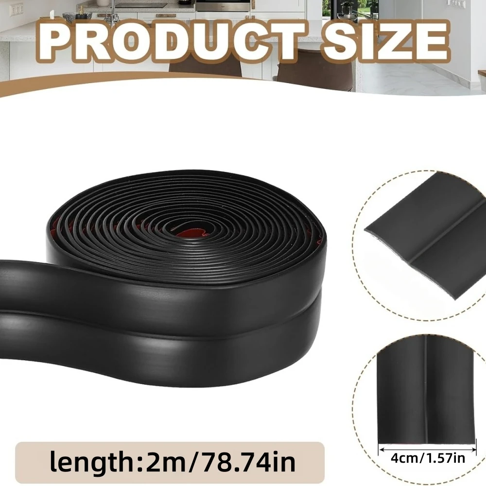 1pc 2mX4cm Inside Outside Corner Trim Moulding Flexible Wall Corner Protector Self Adhesive Edge Guards Caulk Strip Floor