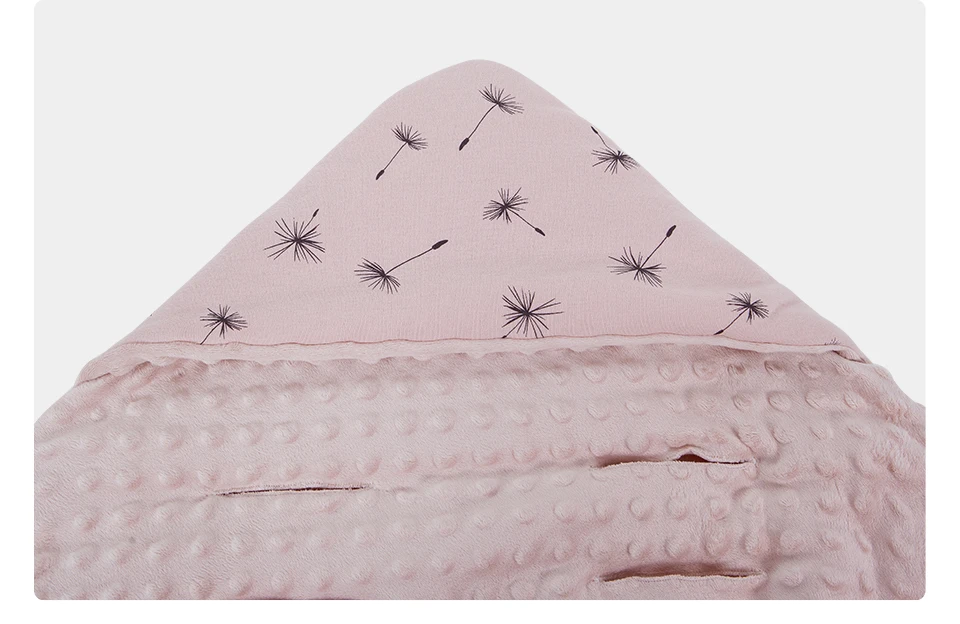 Babydecke für Neugeborene mit Kapuze, winddicht, draußen gehen, warm, tragbar, Wickeltuch im Korb, Baby-Auto-Sicherheitssitze für 0–3 Monate – Detail 2