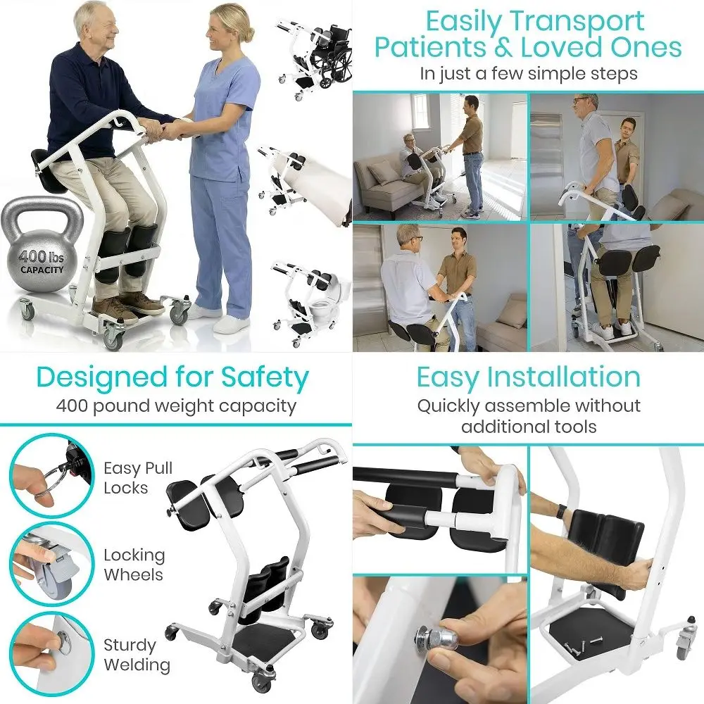 

Mobility Sit to Stand Patient Lift for Handicapped Stand Assist Lift Aid for Home Care Use Elderly Lift Assist Transfer Device