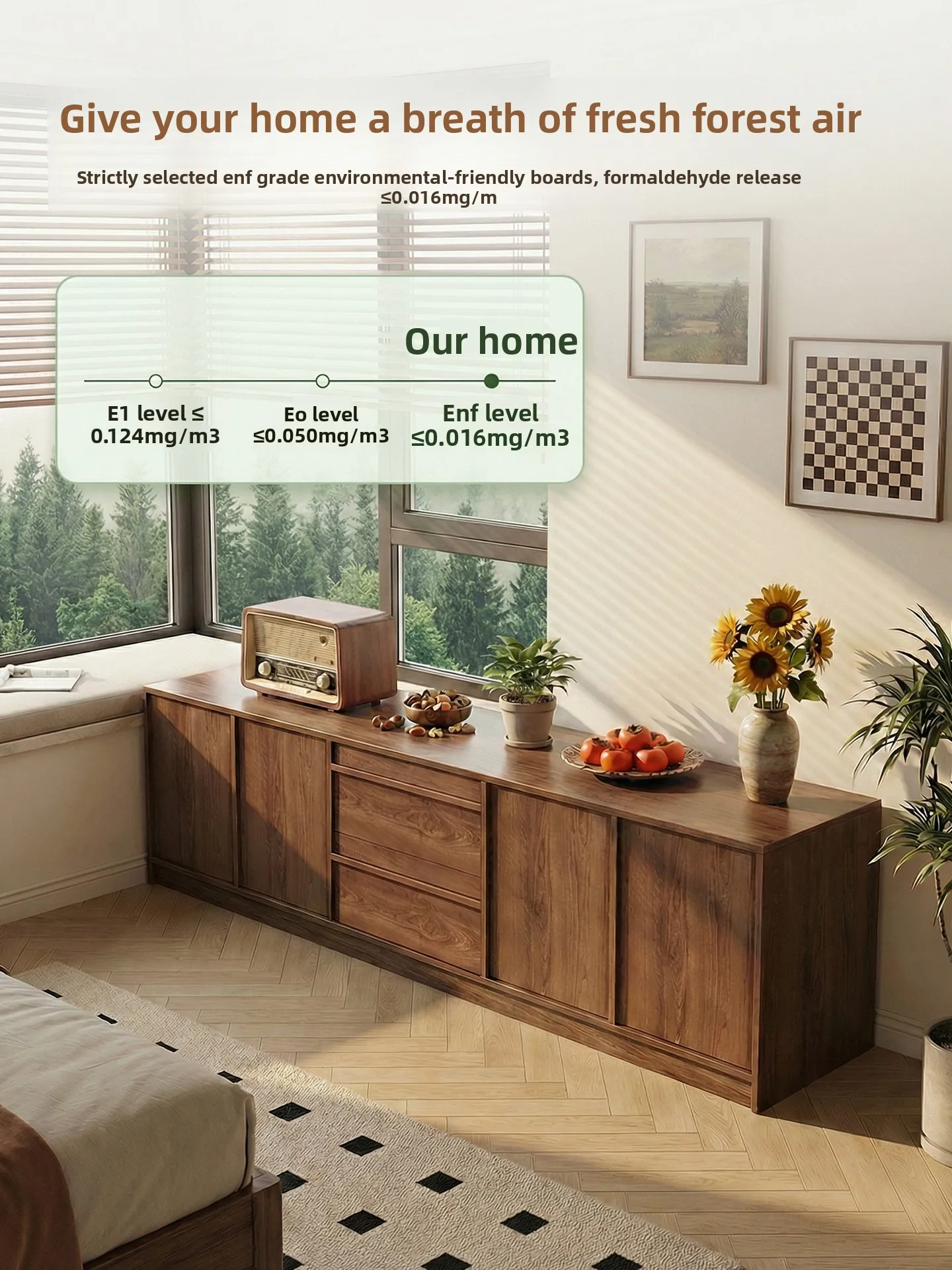 CX solid wood bay window cabinet medieval bedroom household balcony storage, storage cabinet long window sill cabinet