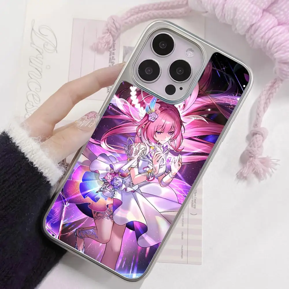 

Чехол для телефона Honkai Star Rail Cyrene для iPhone 17, 16, 15, 14, 13, 12, 11 Air Pro Max Plus с серебряным покрытием, красочный чехол, роскошный чехол