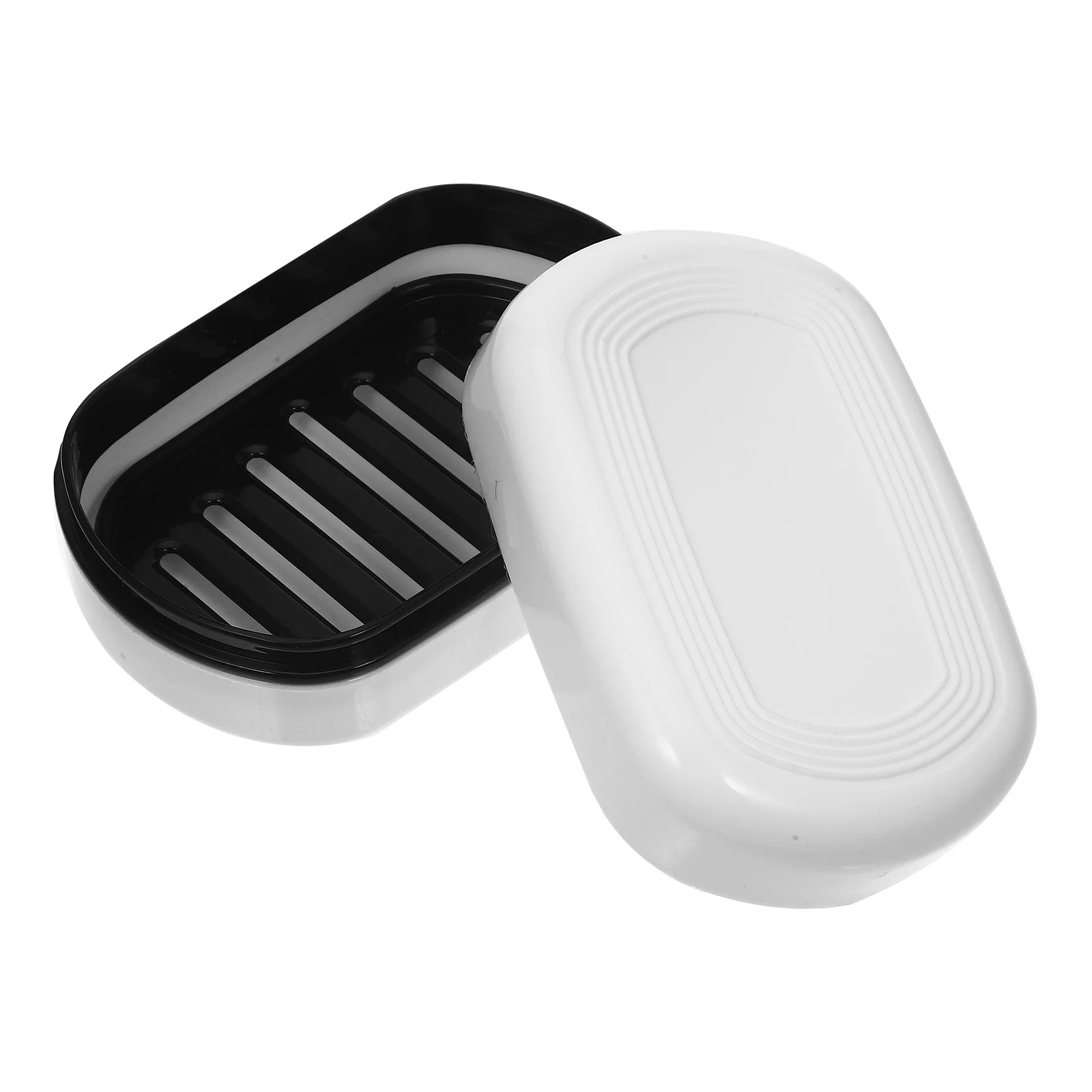 

Double Layer Soap Box with Lid PP Sealed Travel Soap Holder Shower Bathroom Storage Case Large Capacity Drainage Design