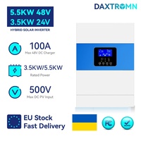 DAXTROMN 3.5KW 5.5KW Solar Inverter Pure Sine Wave Hybrid Inverter 24V 48V 100A MPPT Solar Charger 500VDC solar Hybrid Inverter