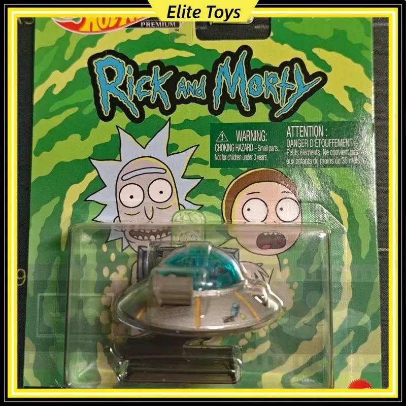 

Подлинная копия премиум-класса Hot Wheels, развлекательный корабль Рика и Морти Рика, металлическая коллекционная модель автомобиля 1/64, литая под давлением, игрушки