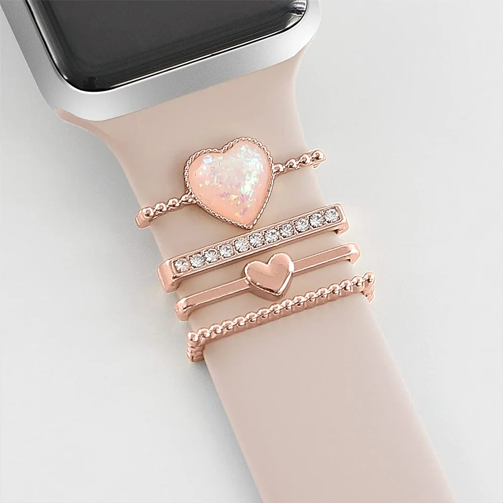 Decoration For Apple watch band series 8 7 6 5 4 se 9 Accessories Diamond Jewelry Charms for Samsung/Huawei watch strap 20 22mm