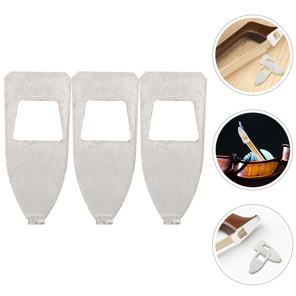 

3pcs Cello Bow Tips Metal Fittings for Cello Bow Replacement Parts String Instruments Accessories Durable Practical Long Use
