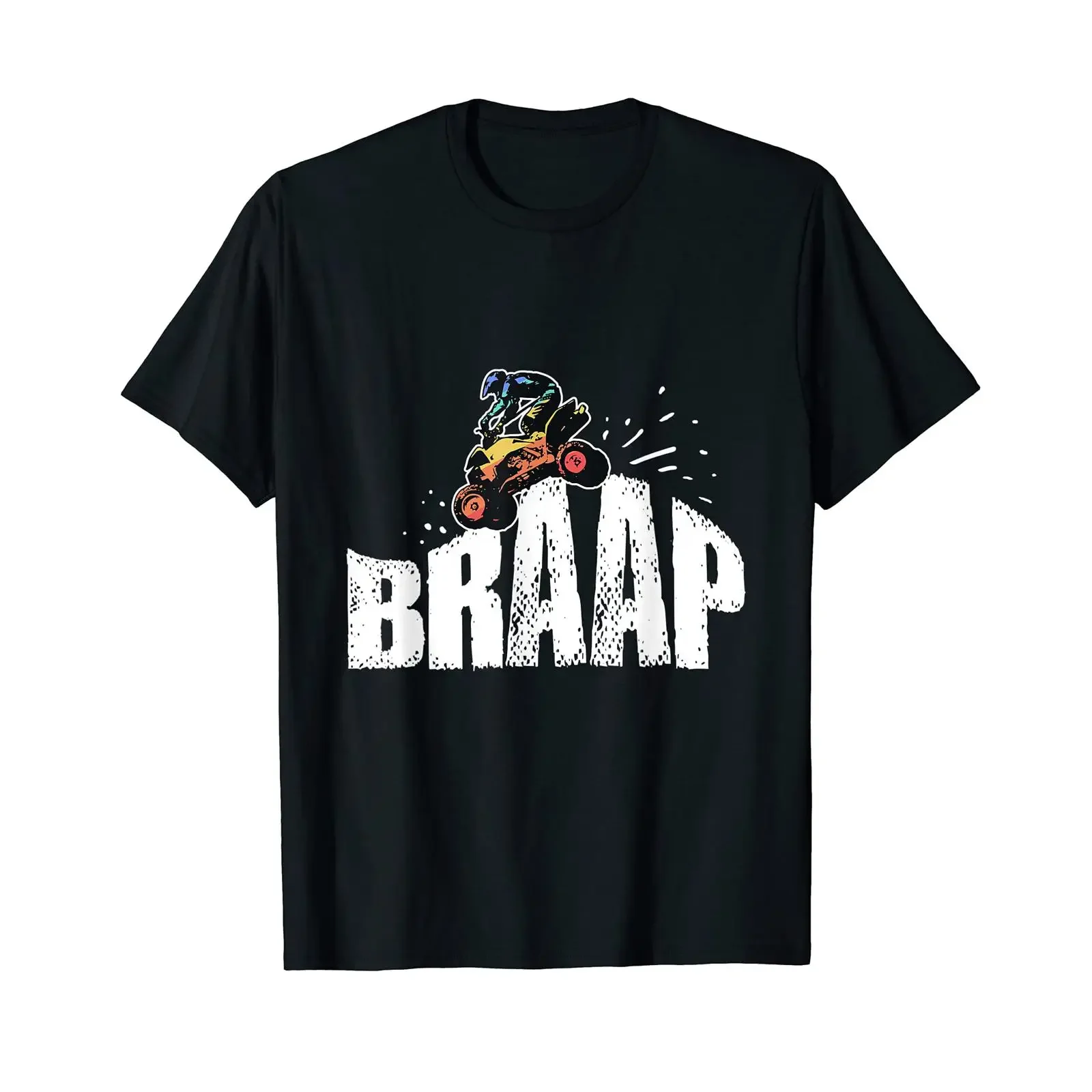 Retro Fun ATV Four Wheeler Braap Quad Bike T Shirt vintage Washed streetwear Versatile Unisex Stylish Breathable Soft graphic