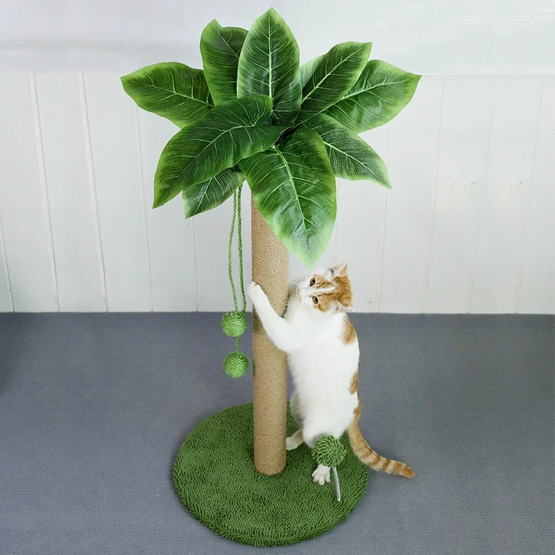 Imagem -02 - Cat Scratching Post 24 Inch Gatinho com Corda de Sisal Premium Bonito Gato Árvore com Dangling e Primavera Bola Brinquedos