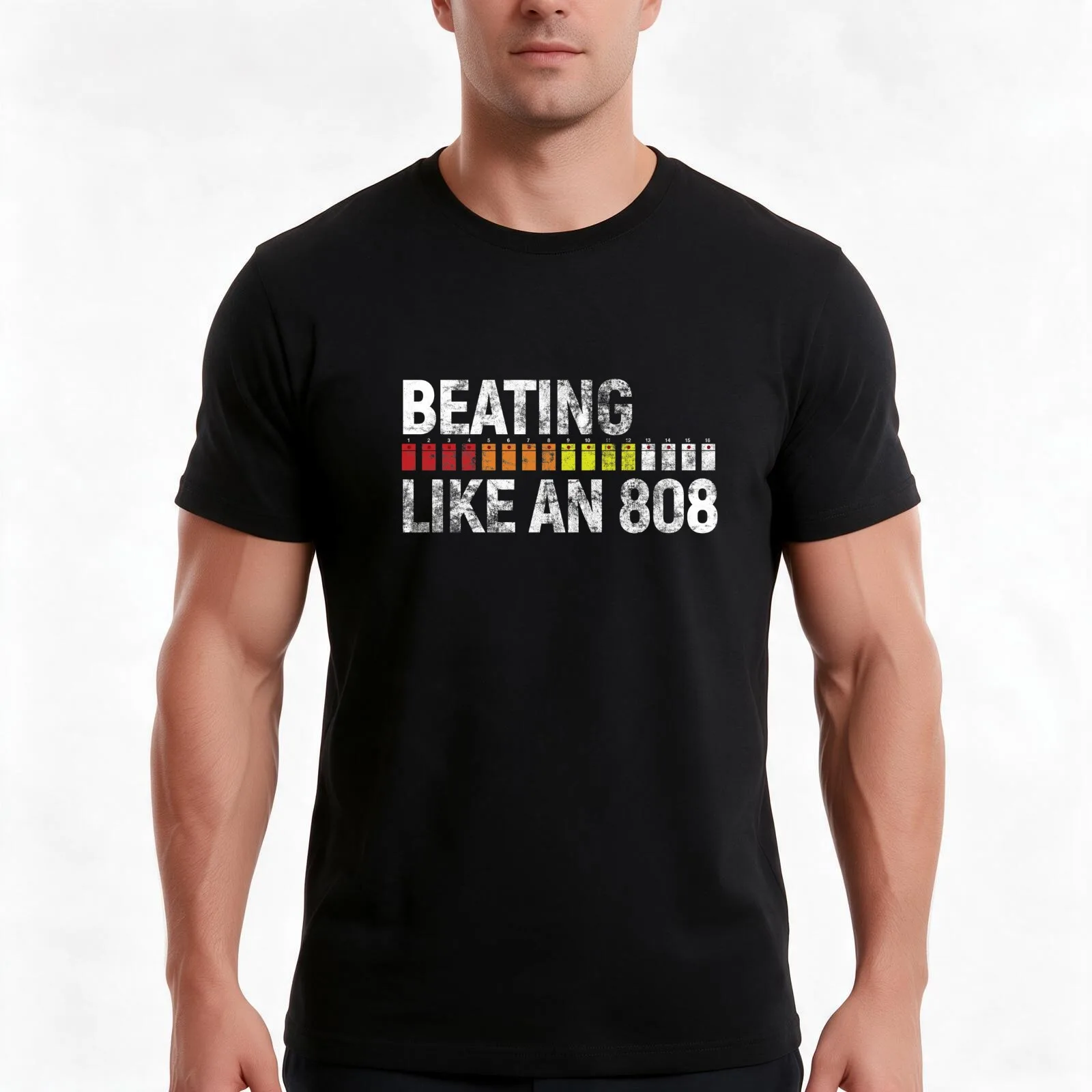 Drum Beating Like an 808 T-Shirt, Summer Casual Cotton Tee, Oversized Streetwear Tops, Vintage Graphic Print, Unisex Men Women