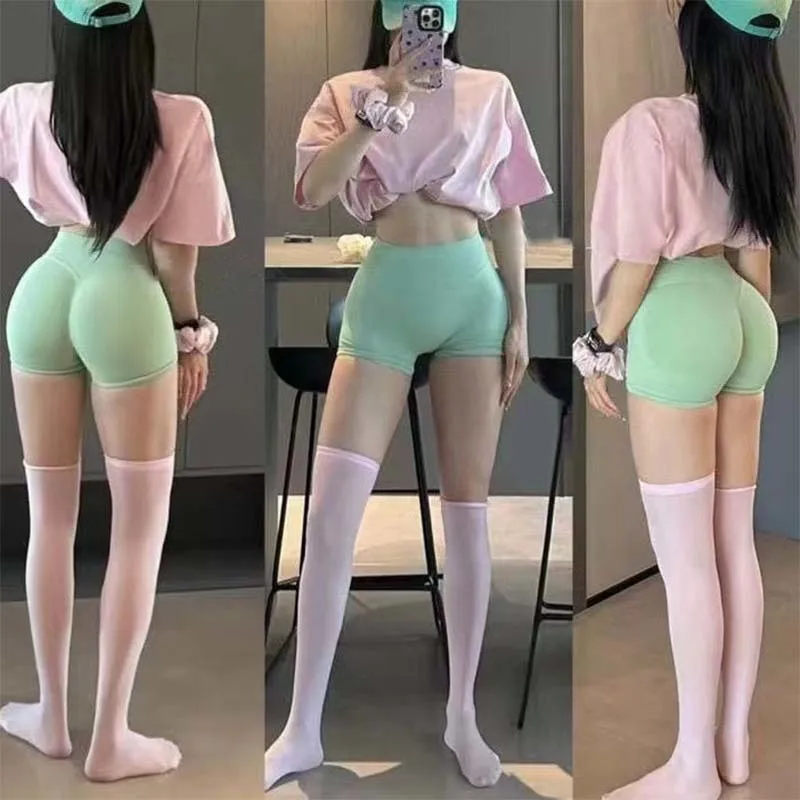 Shorts Low Ribbed Band Gym Shorts Damen Workout Kleidung Scrunch Bum Nahtlose Shorts Yoga Biker Sportshorts – Detail 6