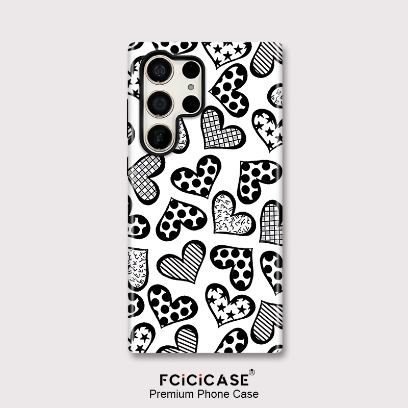 

Fcicicase Love Heart Phone Case For Samsung Galaxy S25 Plus S26 Ultra A16 A56 A26 S23 S24 A36 Shockproof Double-layer Cover