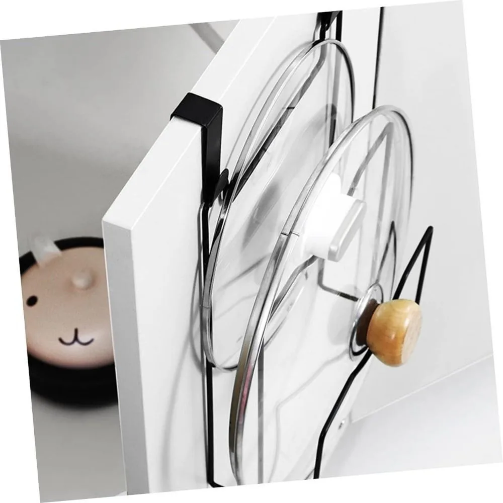 

Стойка для крышки кастрюли, не требует пробивания отверстий, новая подвесная компактная Стойка для крышек, многофункциональная прочная кухонная стойка для хранения