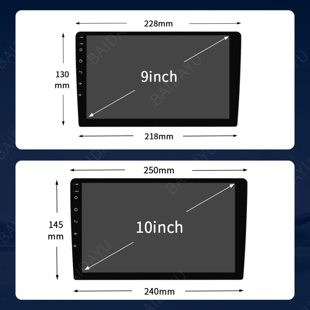 TS10 8+256GB 10inch Touch Screen Universal Android Car Media Player DVD 2Din Gps Navigation Car Radio