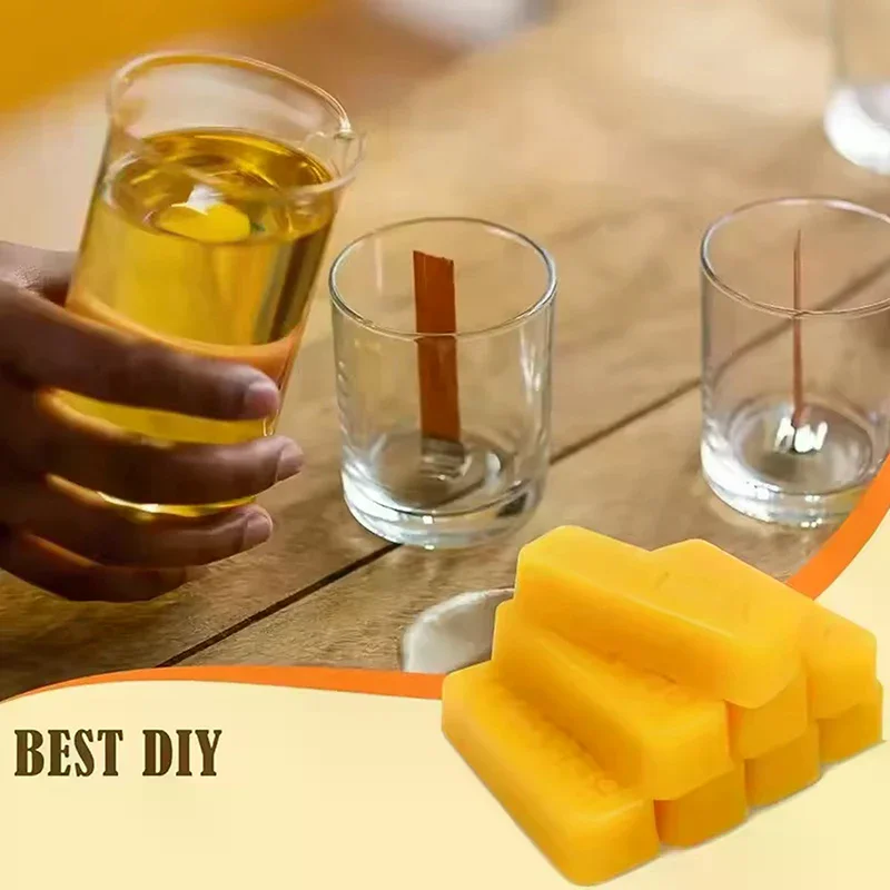 4/8pcs Pure Beeswax Blocks High-Quality Waxing Material DIY Crafts Candle Making No Power Required No Melt Mess