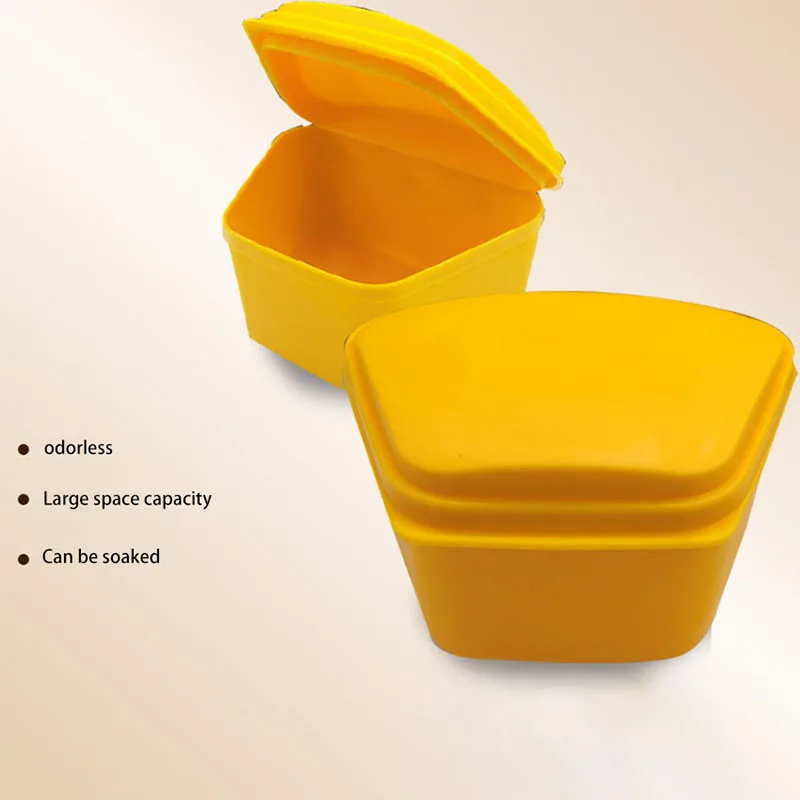 أسنان حمام صندوق تنظيف الأسنان حالة كاذبة الأسنان صندوق تخزين الحاويات علبة حفظ طقم الأسنان الأجهزة الحال بالنسبة للسفر التجنيب تنظيف