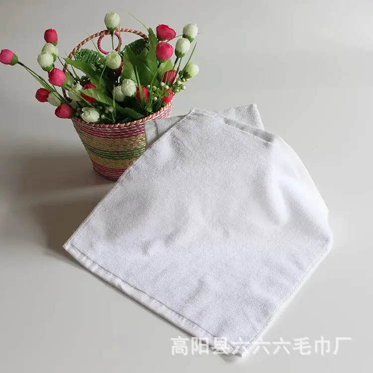 23X23 Cotton White Square Towel Rag Small Towel Hotel Catering Dish Towel