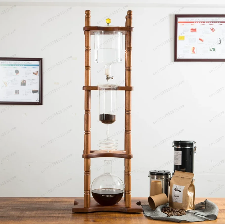 3000ml Japanese Style Cold Brew Drip Coffee Maker, 25 Cups Heat Resistant Glass Syphon Pot For Barista