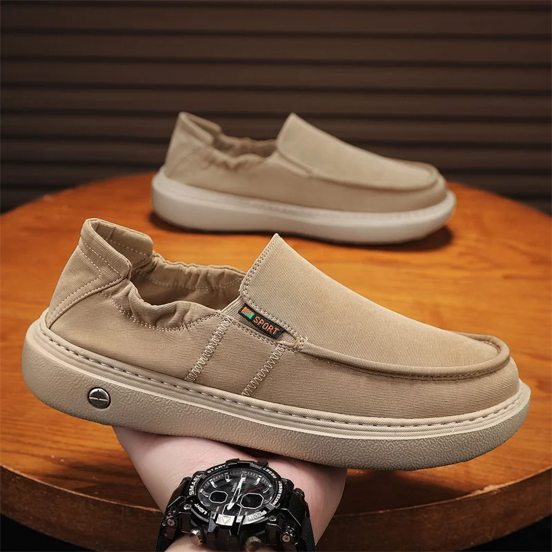 

Spring and Autumn Canvas Men's Shoes Work Sports and Leisure Thick soled Sports and Leisure Shoes