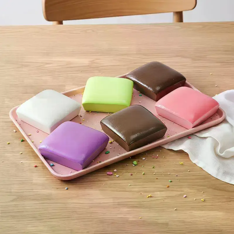 Realistic Simulated Toast Squishy Toy Soft Slow Rebound Colorful Stress Relief Fidget Toy for Kids Party Gifts