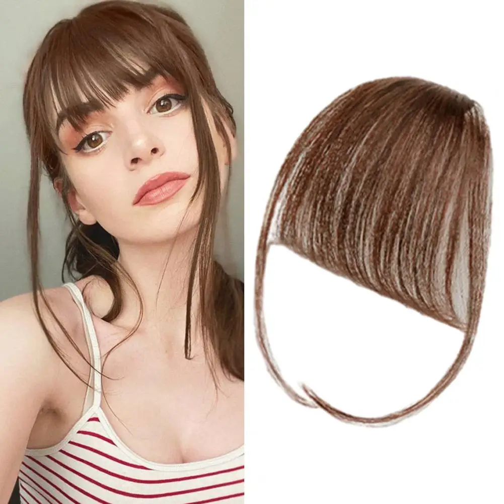 Clip In capelli frangia fermaglio per capelli nell'estensione dei capelli estensione sintetica dei capelli naturali frangia finta per parrucca accessori donna