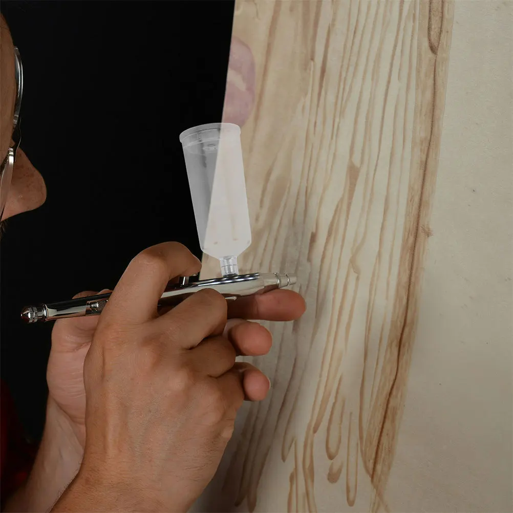 

2pcs Gravity Feed Airbrush Cups: Detachable Replaceable Paint Spray Pots For Lightweight Portable Design Art