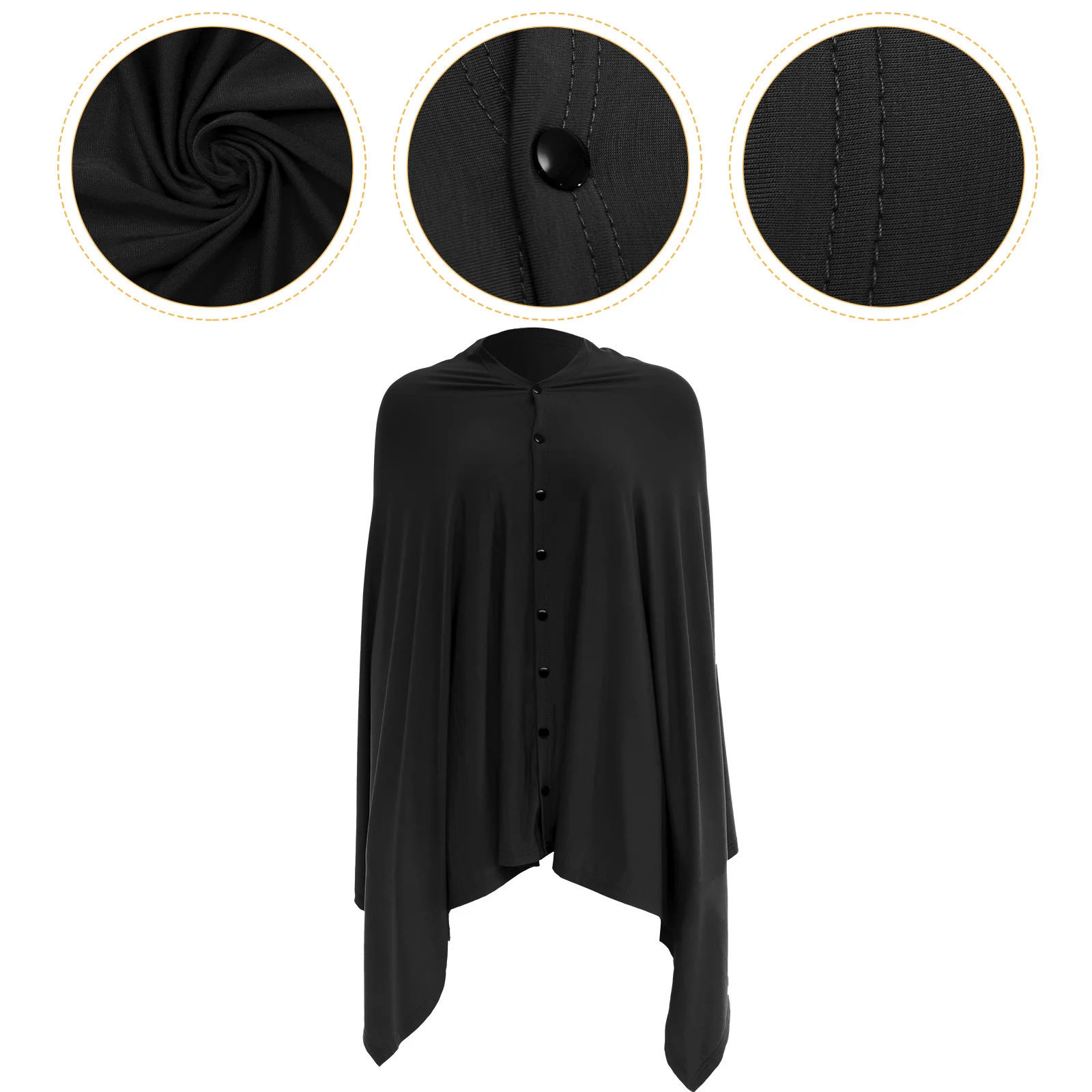 

Breastfeeding Cover Cotton Nursing Shawl Adjustable Button Design Multi-Color Options Baby Feeding Poncho Privacy Nursing