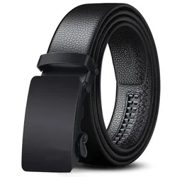 Men Belt Metal Luxury Brand Automatic Buckle Leather High Quality Belt for Men Business Work Casual Designer Fashion StrapZDP001