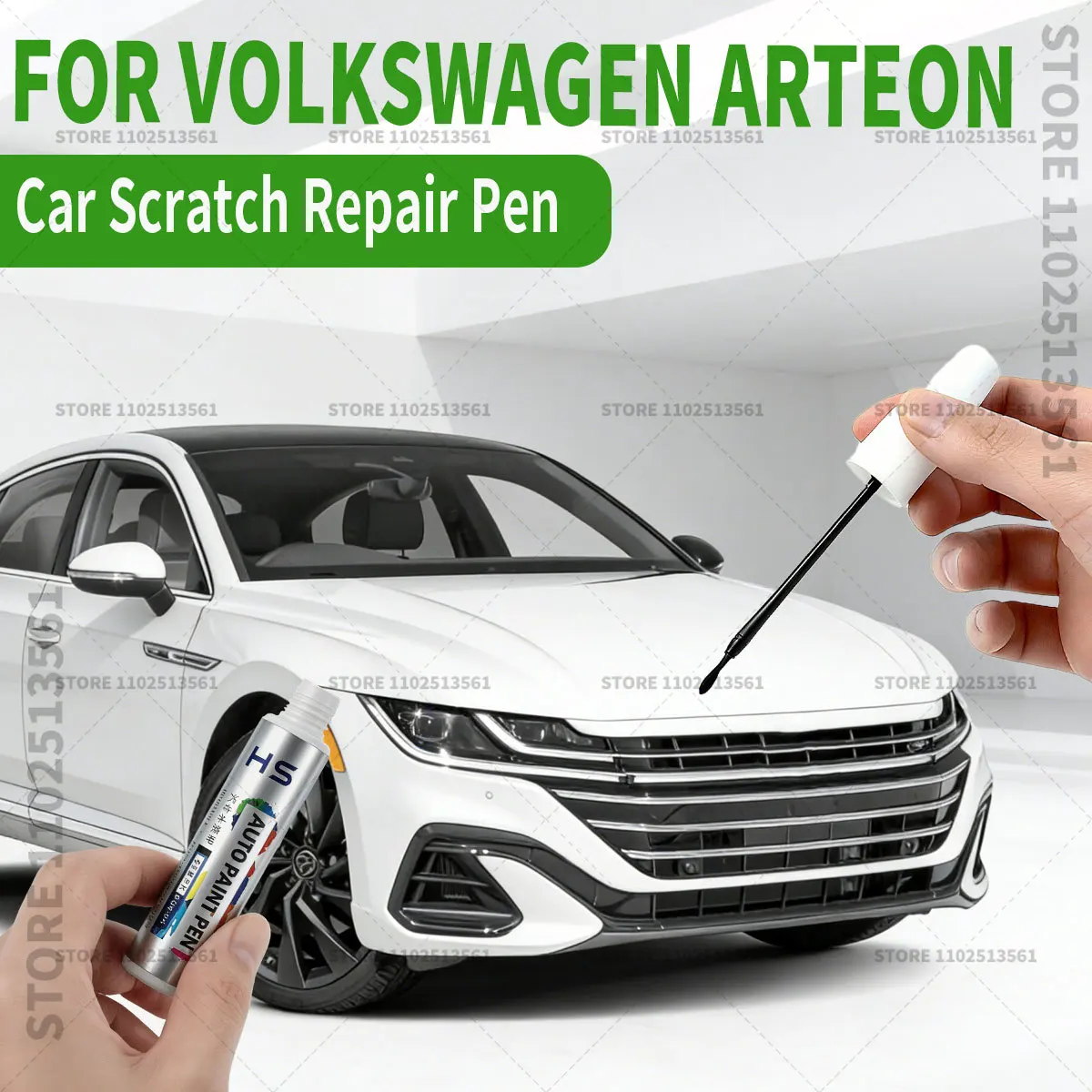 

Ручка-корректор для ремонта автомобильной краски Volkswagen Arteon: аксессуары для устранения царапин, цвета: глубокий черный, белый, синий, пиритовый серебристый, королевский красный