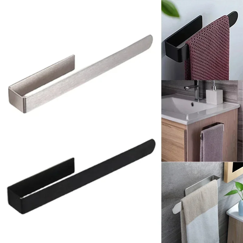 

Towel Rack Non-punched Towel Rack Bathroom Rack Self-adhesive Bathroom Kitchen Towel Hand Household Items