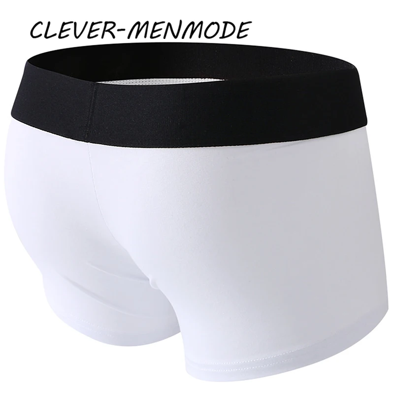 Men's Sexy Cock Ring Boxer Shorts Cotton O Ring Penis Ring Split Panties Breathable Soft Glue Lock Sperm Ring JJ Set Underwear