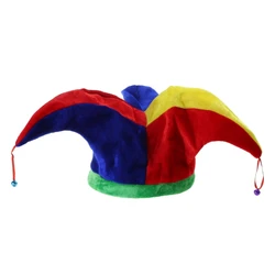 652F Halloween Colorful Clown Hat Funny Circus Clown Party Hats Caps Kids Adults Cosplay Props Masquerade Party Dress Decor