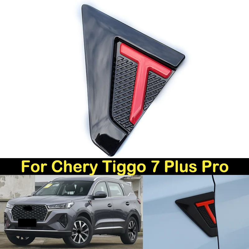 DECHO Front Fender Badge Sticker Emblems For Chery Tiggo 7 Plus Pro Side External Front Fender Decorative Strip Cover Side Trim