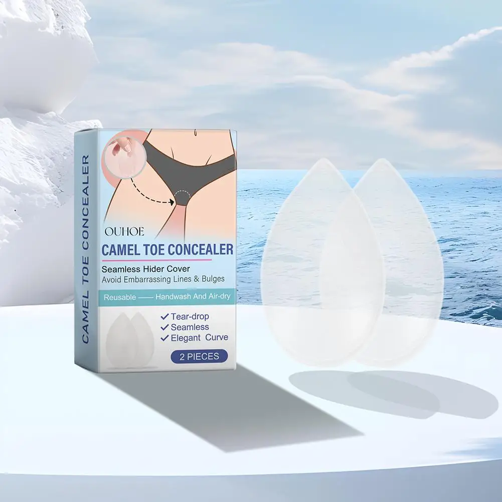 Camel Toe Concealer berperekat, set stik silikon antikeriput penghilang bantalan silikon tidak terlihat privasi V1H1