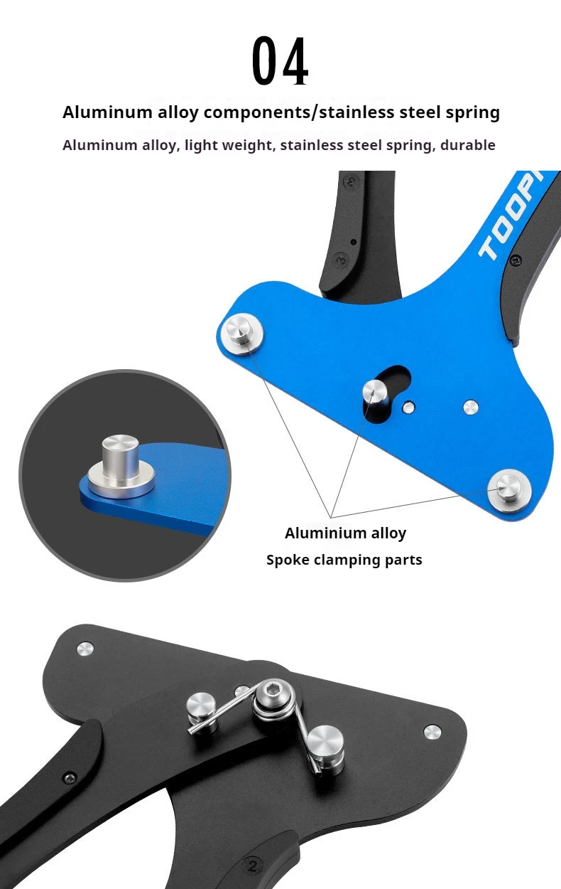 TOOPRE Mountainbike Speichen Spannung Gauge Berg Rad Set Ring Elastische Messgerät Schräg Schaukel Korrektur Werkzeug – Detail 7