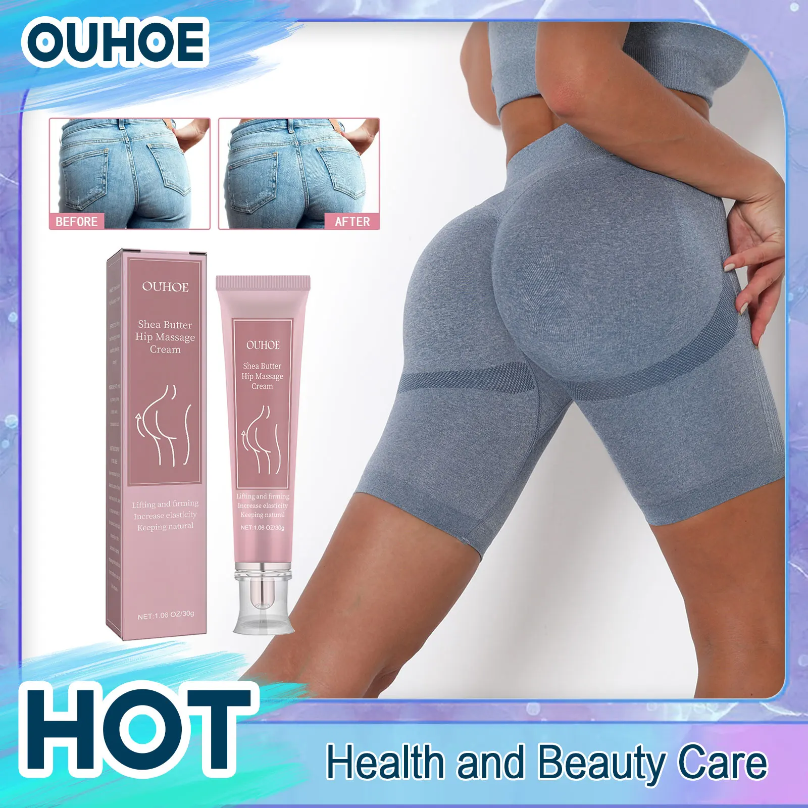 Hip Up Massage Cream Buttock Enlargement Enhancement Butt Booster Plump Lifter Firming Shaping Sexy Big Ass Buttock Growth Cream