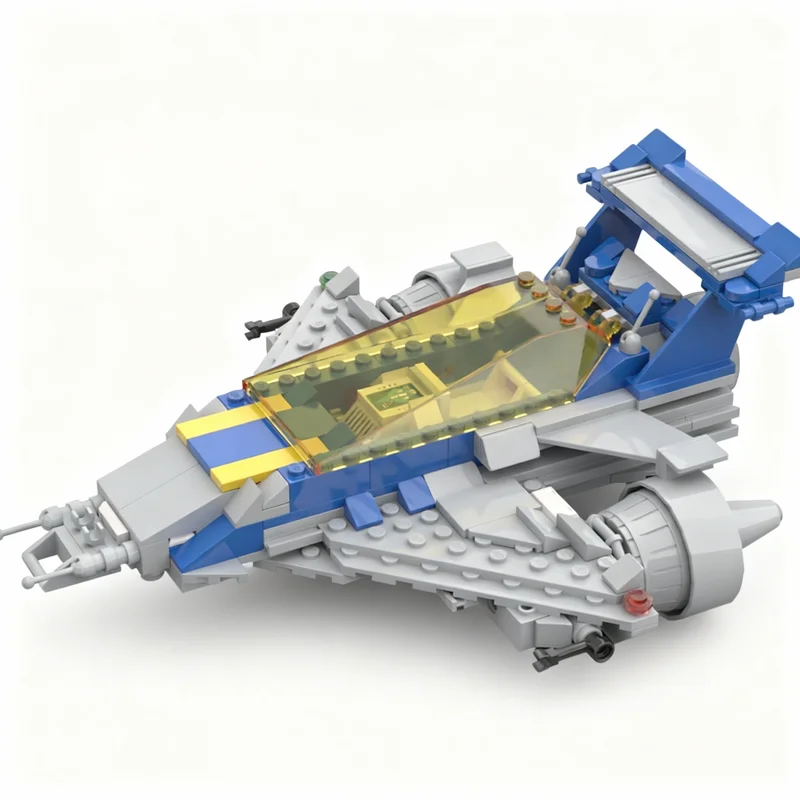 310pcs MOC Space Classic Space Sprinter Twin Engine Add-on B1 Model Building Blocks Toy Architecture Christmas Gift Idea DIY