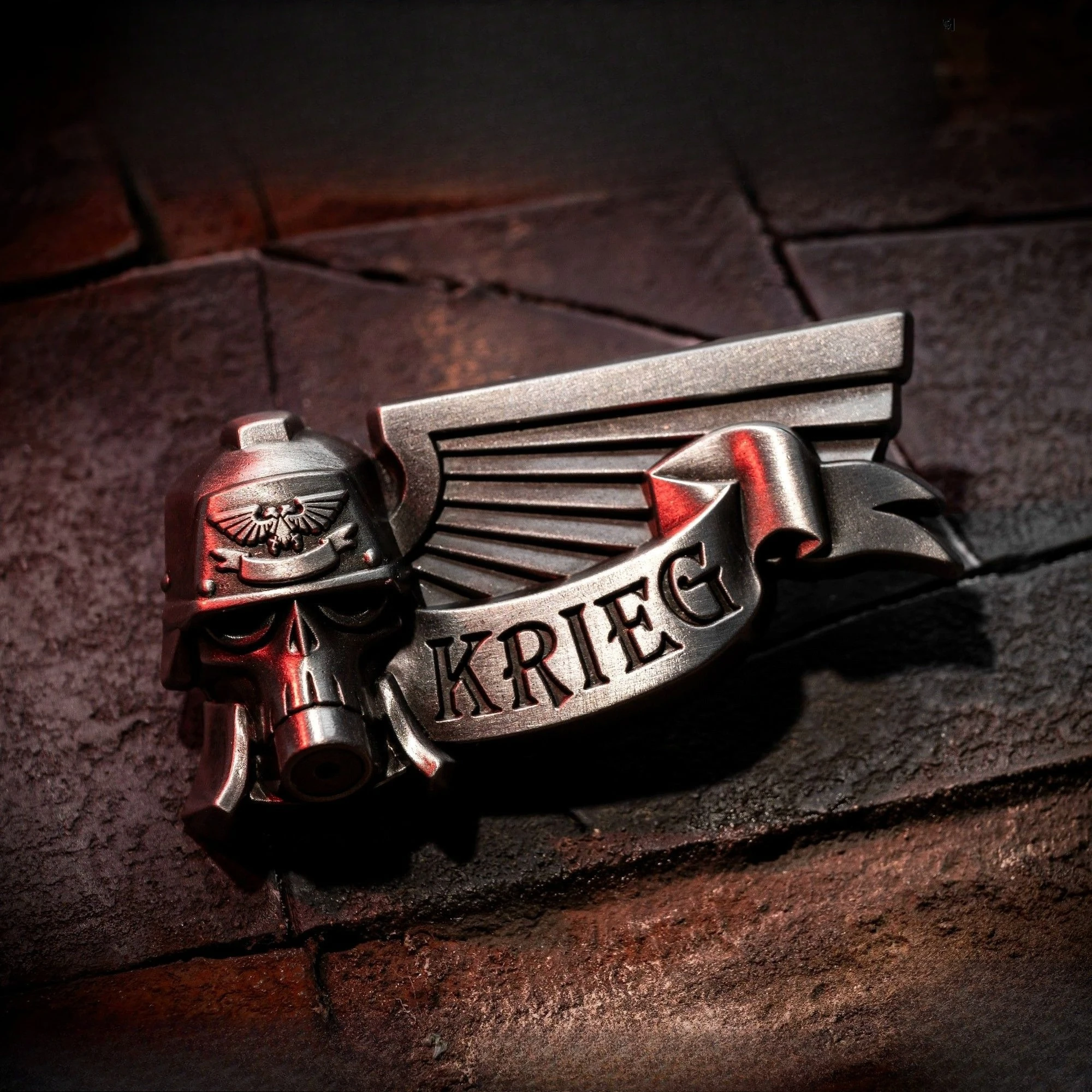 

Premium Death Korps of Krieg DKK Memorial Badge Enamel Pins Brooches Collectible Backpack Charms Gift for Grimdark Military Fans