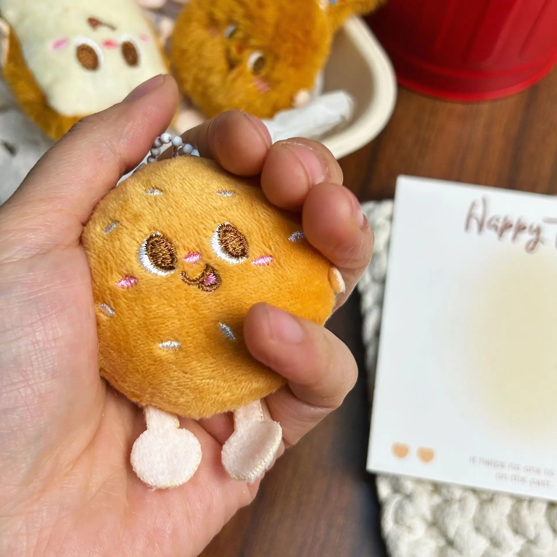 Ins Japanese Food Play Chicken Leg Fries Burger Toast Pendant Backpack Couple Models Plush Stuffed Cute Food Doll Toy Gift
